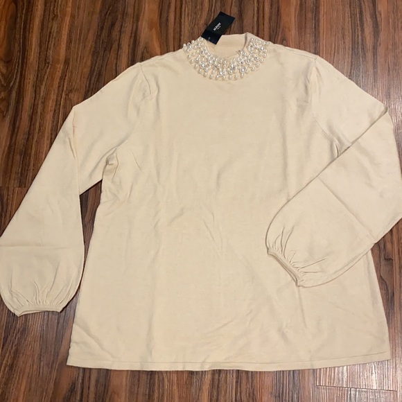 Alfani Pearl Rhinestone Sweater - Picture 3 of 11